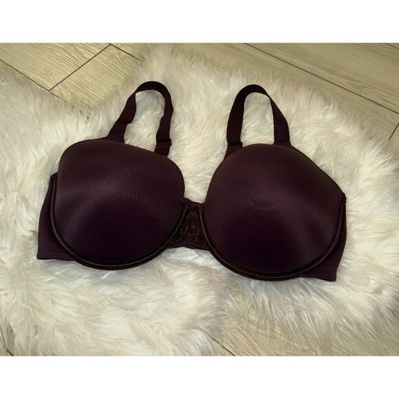 Vanity Fair Womens Full Figure Beauty Back Smoothing Bra UW 38DD Purple 76380 - Picture 1 of 6